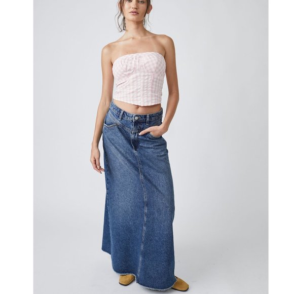 FREE POPLE Leilani Tube / Pink Gingham - Picture 2 of 6